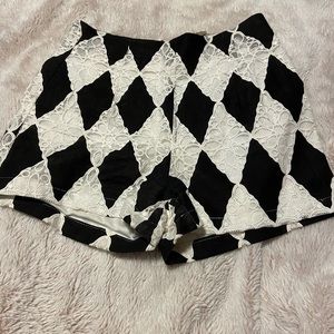 Patterned Laced Shorts